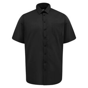 Duke Mens D555 Lucas Stretch Kingsize Short-Sleeved Shirt / Black